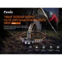 Фонарь туристический Fenix HM60R: Световой поток, лм 1200