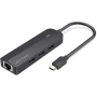 Адаптер Vention Adapter USB-C to 3xUSB2.0+MicroUSB+RJ45 Black (TGOBB)