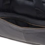 Мужская сумка мессенджер Borsa Leather черная (K11118-black): Фактура Матовая, Зернистая