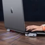 Адаптер Baseus Adapter Dual USB-C to 2хUSB + RJ45 + HDMI + 3.5mm Space Gray (CAHUB-AJ0G) фото 6