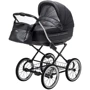 Коляска 2 в 1 классическая Roan Marita Prestige (14" черные колеса, черная рама) P231 графит - графитовая (кожа) перламутр (624732)