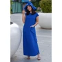 Платье FLFashion Фиеста ФПФ 3096 48 синее повседневное длинное макси