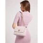 Женская сумка через плечо Guess Cordelia Logo CnvrtblL Xbde Flp бежево-розовая (HWBB8377210-BHG): Тип ручки На цепочке, Плечевой ремень, Без ручки
