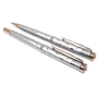 Набор ручек Gianni Terra шариковая и перьевая SILVER WITH GOLD HH122/B-F(silver)