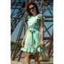 Платье FLFashion Авиньон ЗПА 1155 42 зеленое повседневное до середины бедра
