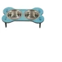 Миски на підставці Lucky Pet Косточка для собак малих порід 2x200 мл 30х17х6 см блакитні (4820224213514)