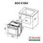 Духовой шкаф электрический Perfelli BOE 61084 BL/I: Управление Сенсорное, Механическое