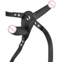 Двойной страпон с вибрацией Fetish Tentation Vibrating Strap-On with Double Dildo Black