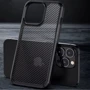 Чехол для iPhone Mobile Case TPU+PC Line Black for iPhone 15 Pro Max: Материалы поликарбонат и полиуретан