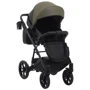 Универсальная коляска 2 в 1 Bair Kiwi кожа 100% BK-11/15 хаки - черный (625454): Ширина шасси 58