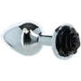 Анальная пробка Lux Active Rose Anal Plug Black в наборе с вибропулей