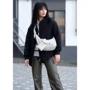 Женская сумка хобо Sambag HOBO S серый шёлк (53100030): Фактура Матовая, Гладкая