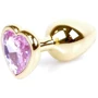 Анальная пробка Boss Series - Jewellery Gold Heart PLUG Rose S (BS6400036)