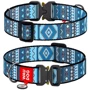 Ошейник для собак WAUDOG Nylon с QR паспортом Этно синий, XXL (4535-0131)