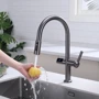 Смеситель для кухни Lefton Automatic Sensor & Pull-Down Kitchen Faucet with Temperature Display-KF2206 Grey: Термостат Нет