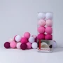 Гирлянда Cotton ball lights на 10 шаров 2,7м, Pink: Тип Хлопковые шарики