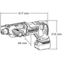 Перфоратор Makita DHR241RFJ: Макс. число оборотов холостого хода, об/мин 1100