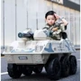 Детский электромобиль танк Bambi Racer 140W, белый (M 4862BR-1) фото 14
