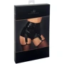 Шортики Noir Handmade F325 Glam suspender wetlook and vinyl shorts Вlack, 3XL