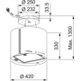 Вытяжка Franke Smart Suspended FSMS F42 BK MATT (345.0654.933): Тип воздухоочистителя Рециркуляция, Отвод