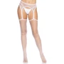 Панчохи-сітка Leg Avenue Net stockings with garter belt One size White