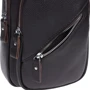 Мужская сумка-слинг Borsa Leather коричневая (K16603-brown): Застежка Молния