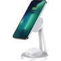 Зарядний пристрій WIWU Wireless Charger Stand MagSafe 2 in 1 (M13) White  for iPhone 16 I 15 I 14 I 13 I 12 series