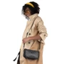 Жіноча сумка крос боді Guess Mika Double Pouch Crossbody темно-сіра (HWSM7967700-COA): Фактура матова, Зерниста