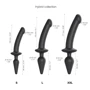 Анальная пробка с дилдо Strap-On-Me Switch Plug-In Semi-Realistic Dildo Black - XXL