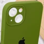 Чехол для iPhone Mobile Case Silicone Case Full Camera Protective Dark Olive for iPhone 15 фото 5
