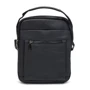 Мужская сумка через плечо Borsa Leather черная (k1885-black)