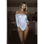 Боди Leg Avenue Snap crotch thong back teddy White M/L