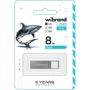 USB-флешка Wibrand 8Gb Shark USB 2.0 Silver (WI2.0/SH8U4S): Стандарт USB USB 2.0