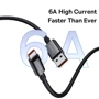 Кабель Baseus USB Cable to USB-C Superior Series Fast Charging Data 100W 1.5m Black (P10320102114-01) фото 5