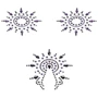 Пэстис Petits Joujoux Gloria set of 3 - Black/Purple