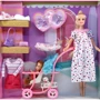 Кукла беременная типа Барби Defa Lucy 8049 с ребенком и аксессуарами: Высота, см 29