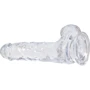 Прозрачный фаллоимитатор на присоске ADDICTION - Clear Dildo with Balls 7″ + вибропуля