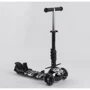 Самокат 5в1 Best Scooter, PU колеса, подсветка колес, Абстракция Black/White (102022): Материал колес полиуретан