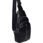 Мужская сумка-слинг Keizer черная (K1155-black): Материал Натуральная кожа