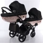 Універсальний візок для двійні 2 в 1 Junama Mirror Satin Duo Slim 02, чорний з бронзовим (J-MS-DUOs-02) фото 8