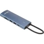Адаптер HiSmart Adapter USB-C to HDMI+2xUSB3.0+PD+USB2.0+SD/TF+RJ45 (CA914357): Колір серый