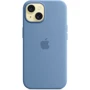Чехол для iPhone Apple iPhone 15 Silicone Case with MagSafe - Winter Blue (MT0Y3ZM/A): Материалы Силикон