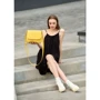 Женская сумка почтальонка Sambag Rose BZN желтая (94000028): Тип ручки Плечевой ремень, Без ручки