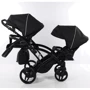 Универсальная коляска для двойни 2 в 1 Junama Mirror Satin Duo Slim 01, черный с серебристым (J-MS-DUOs-01): Возможность установки люльки есть