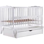 Кровать Babyroom Веселка маятник, ящик, откидной бок DVMYO-3 бук белый (622152)