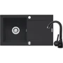 Кухонна мийка Pyramis MIDO 76x44 1B 1D чорна+кран Bello 070001201Bn