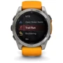 Смарт-годинник Garmin Fenix 8 AMOLED 51mm Sapphire Titanium з Spark Orange/Graphite Silicone Band (010-02905-11): Матеріал ремінця Силикон