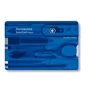 Мультитул Victorinox Swisscard 82x54x4мм / 10предметов / синій-прозорий (0.7122.T2)