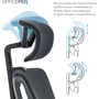 Офісне крісло OfficePro Balance OC620-B-B-B: Оснащення підлокітники, Підголівник, Поперековий валик, З коліщатками, З хрестовиною