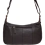 Женская сумка через плечо Borsa Leather темно-коричневая (1t300-brown): Пол Женский